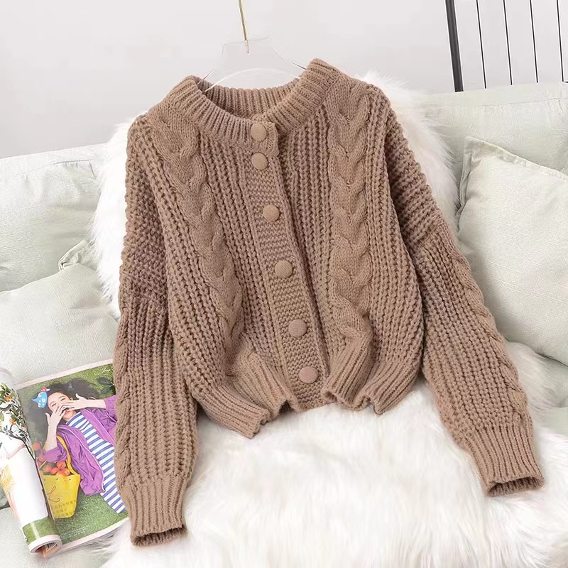 OEM-Hersteller benutzerdefinierte Frühling Herbst Designer Casual Damen Strickpullover Mantel Tops Cardigan für Frauen