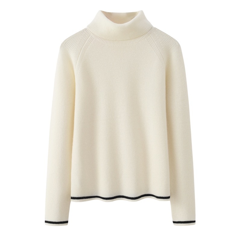 OEM Custom New Designer Herbst Winter Rollkragenpullover Wolle Damen Damen Strickpullover Tops Pullover 