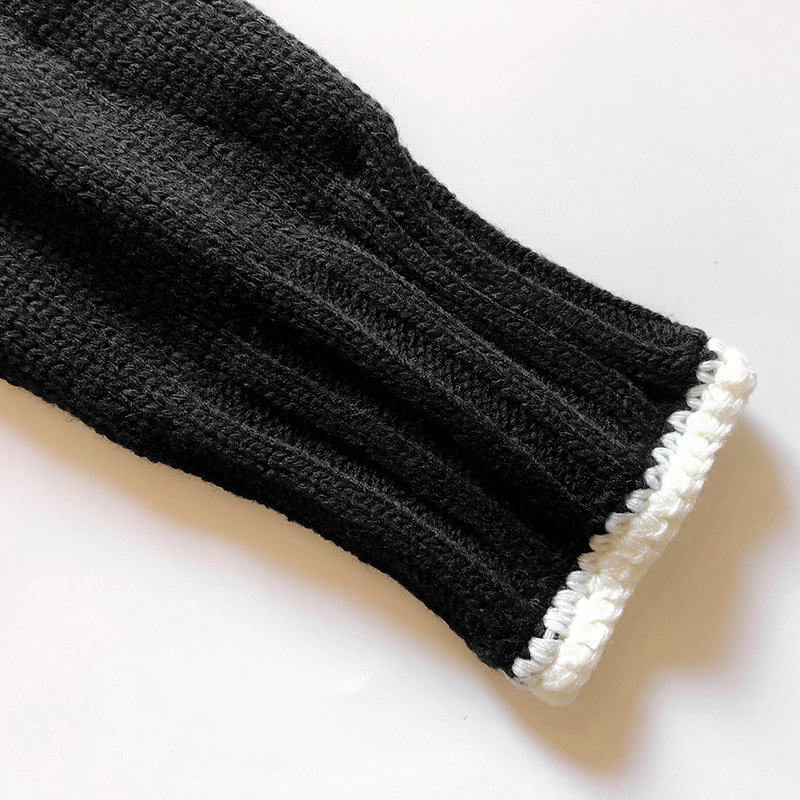 OEM Factory Custom Herbst Winter Damen Strickwaren Polo Neck Strickpullover Mantel Jacke Strickjacke für Damen