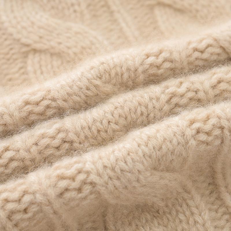 OEM Custom Herbst Winter Damen 100 % Kaschmir Kurzstrickpullover Mantel Strickjacke für Damen