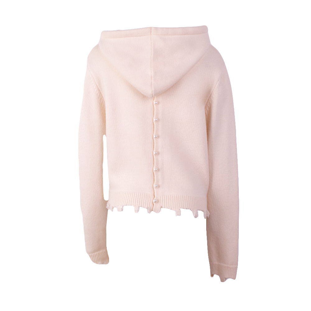 Herbst-Winter-OEM-Fabrikmode mit Kapuze, benutzerdefinierter langärmliger Wollpullover für Damen