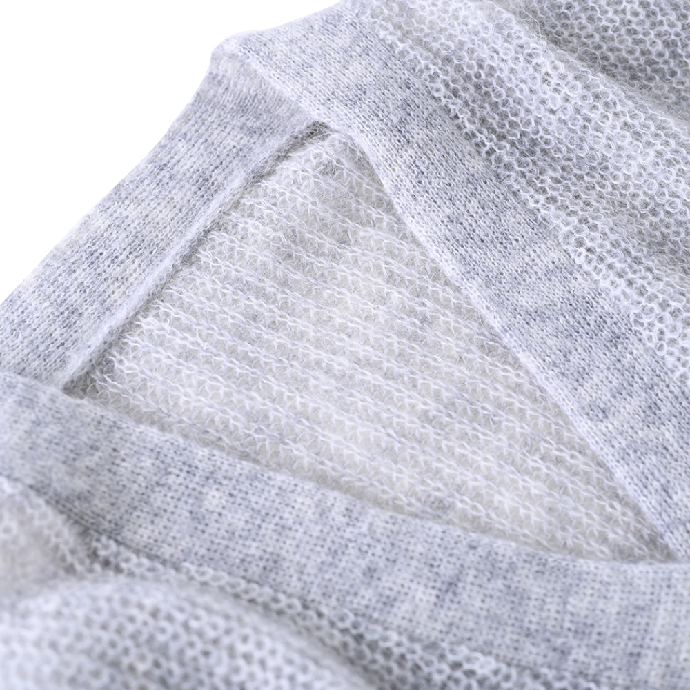 OEM-Fertigung kundenspezifische Herbst-Winter-Strickwaren mit V-Ausschnitt gestrickter langer Damen-Pullover-Mantel-Cardigan