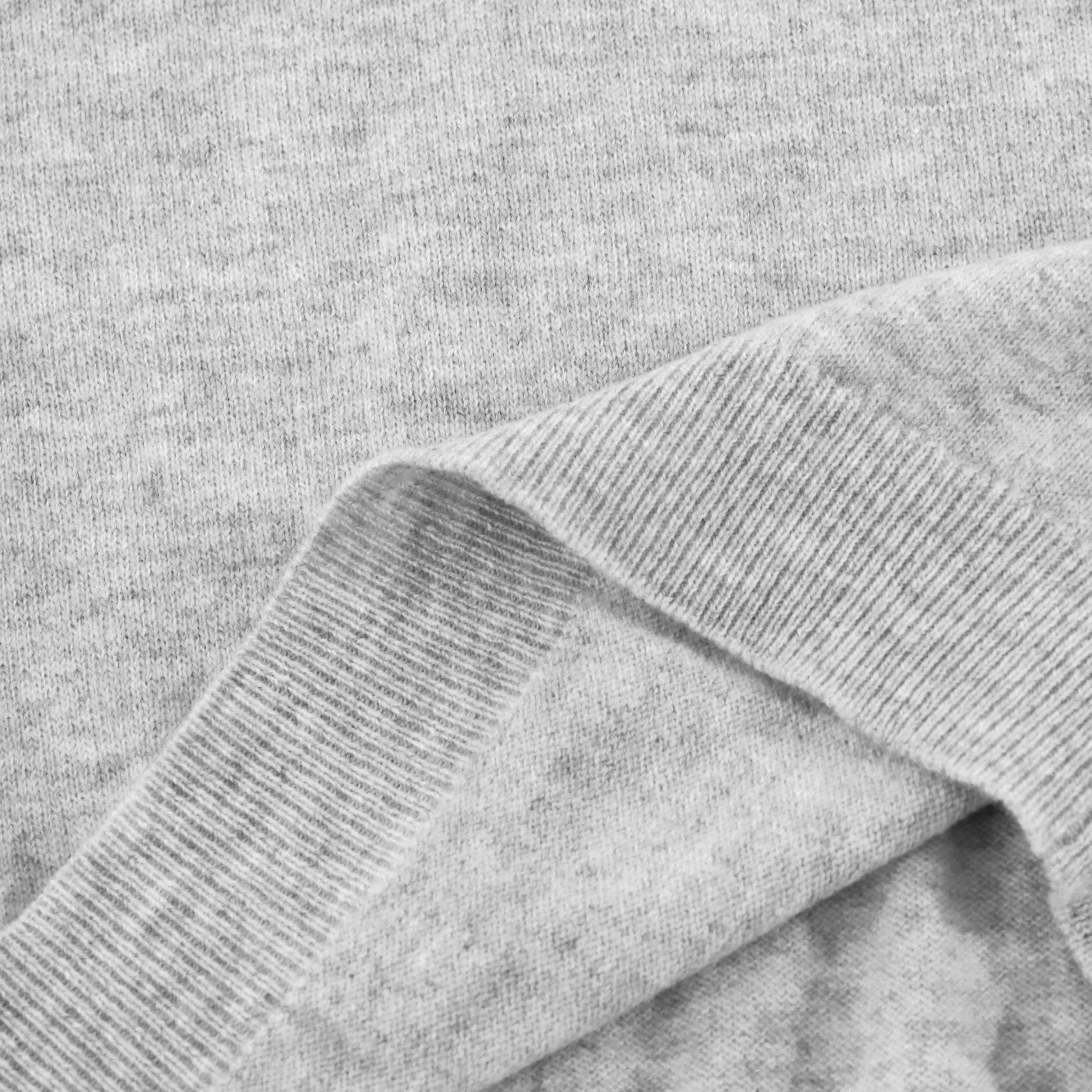 Herbst Winter OEM Factory Custom grauer Kaschmir Langarm Damen Pullover Top Strickpullover