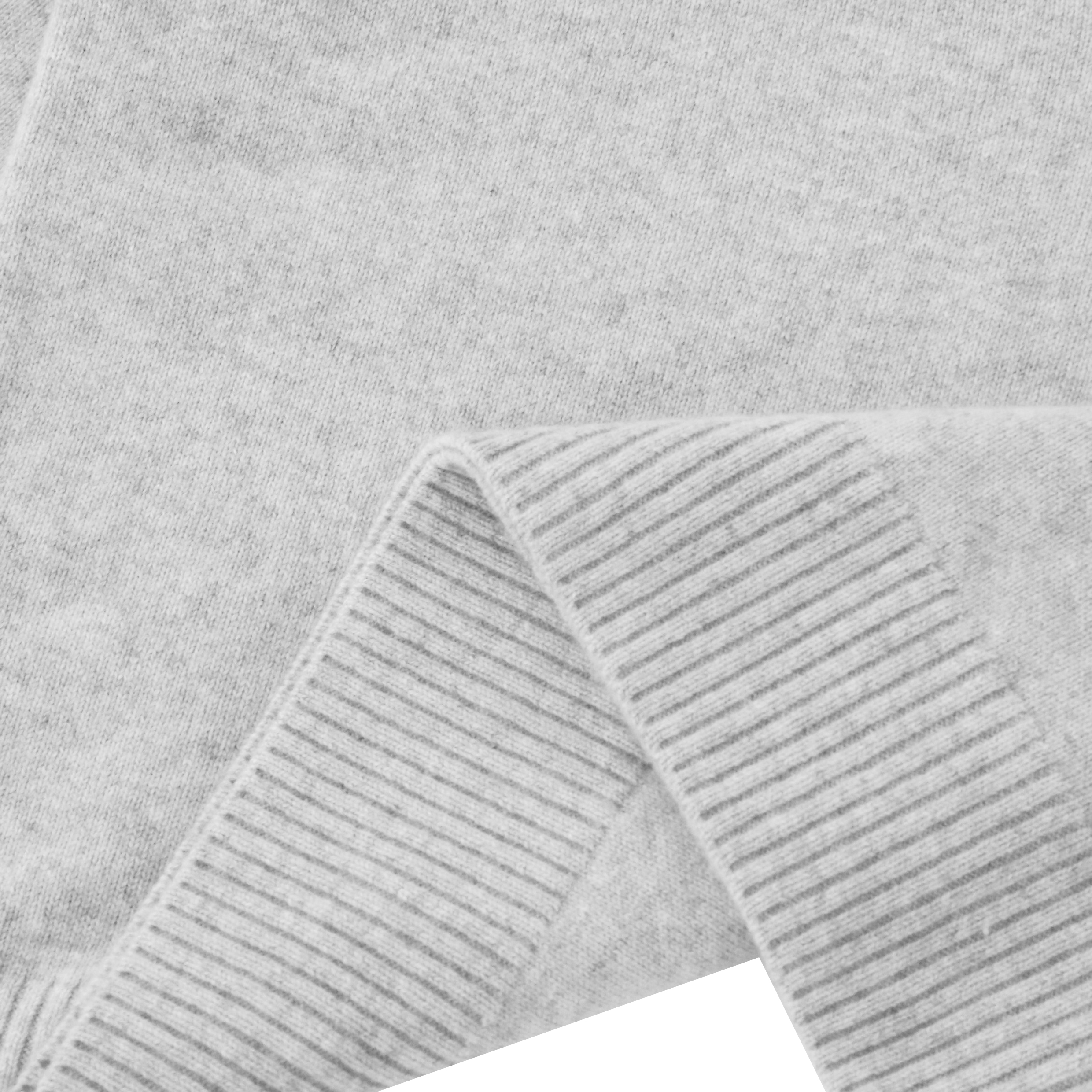 Herbst Winter OEM Factory Custom Langarm grau 100 % Kaschmir Damen Pullover Strickpullover