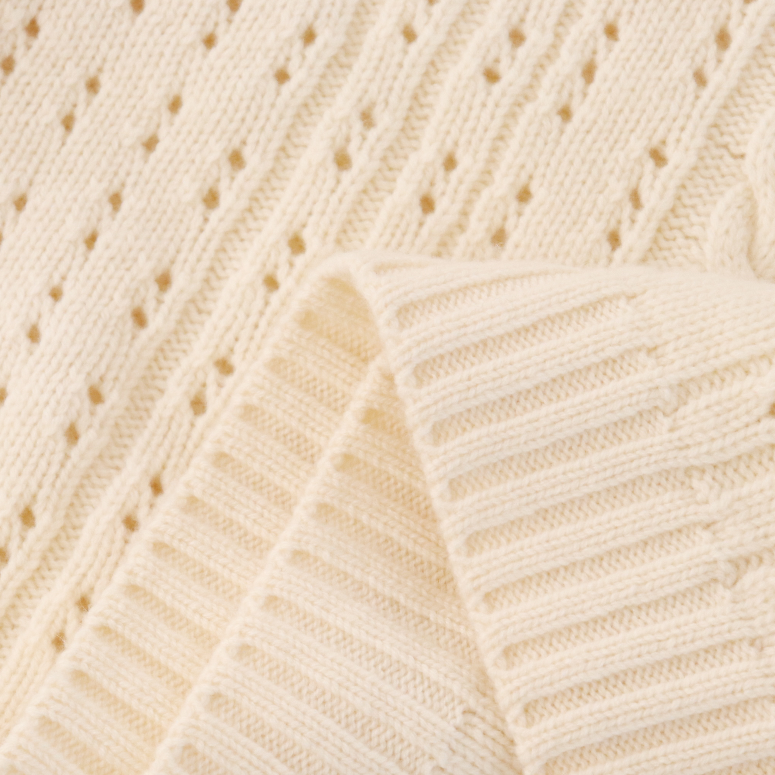 Herbst Winter OEM Factory Custom Langarm Hohlwolle Damen Pullover Strickpullover