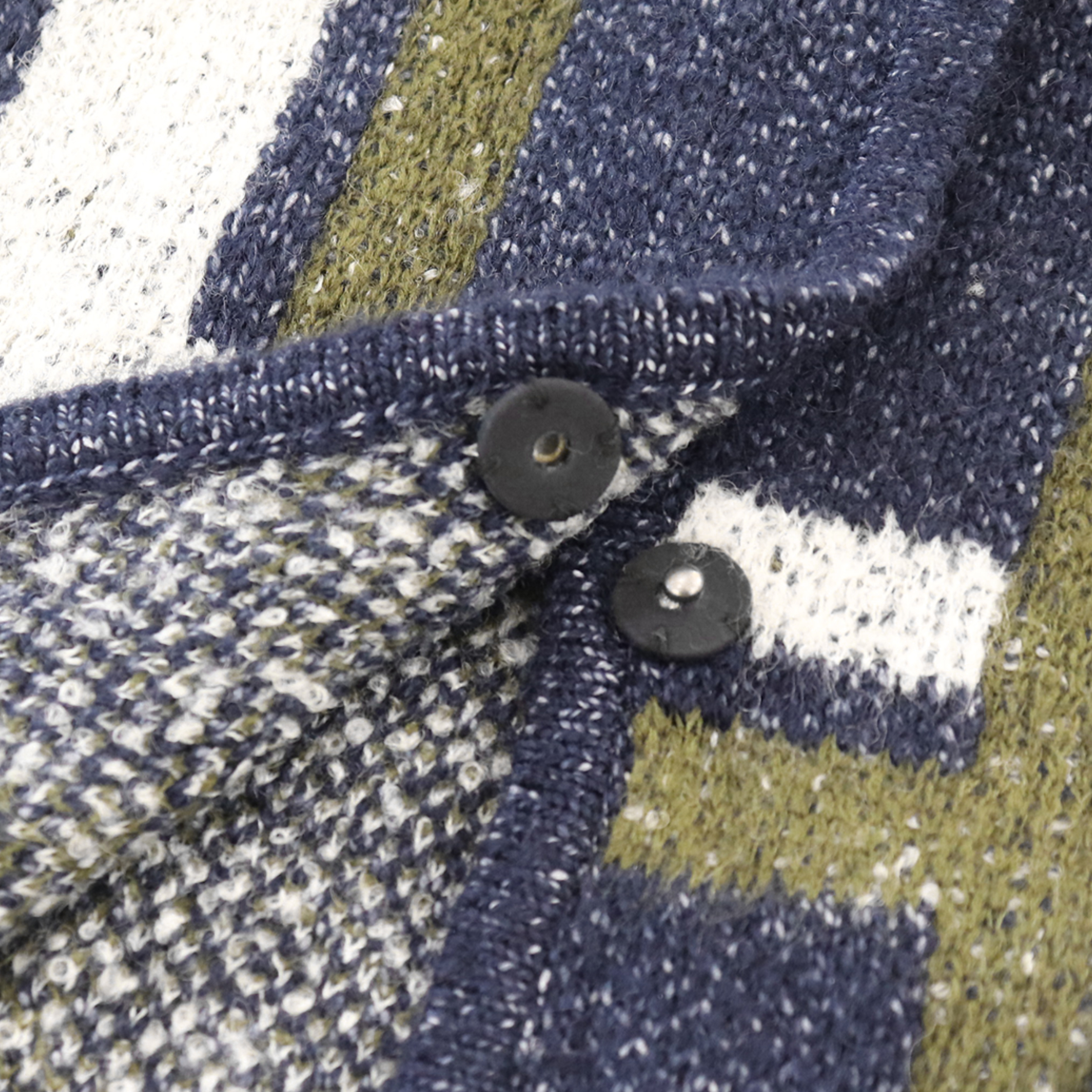 OEM Factory Custom Plaid Print Langarm Damen Damen Strickpullover Mantel Strickjacke