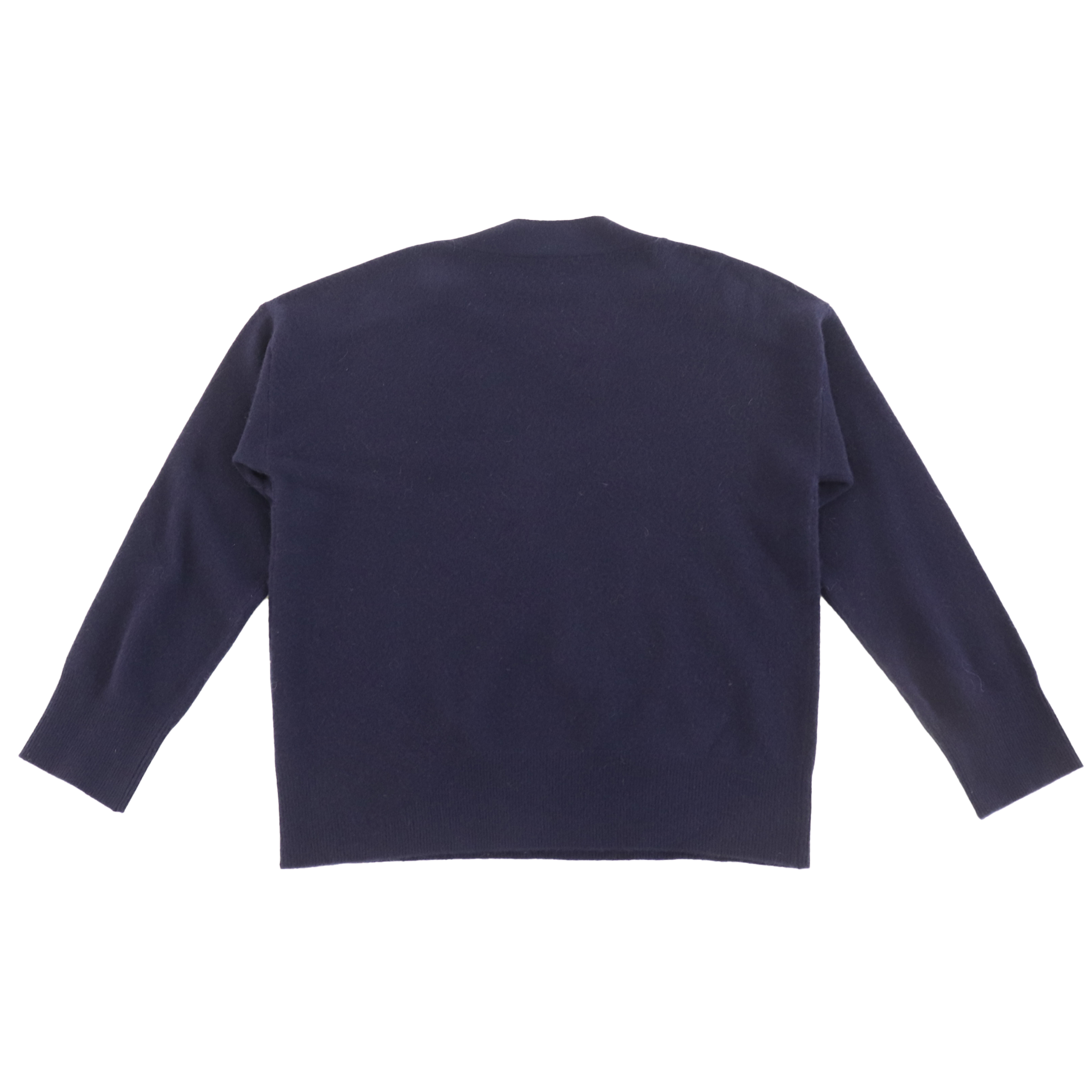 Herbst Winter OEM Factory Custom Navy Crewneck Button Langarm Damen Pullover Strickpullover