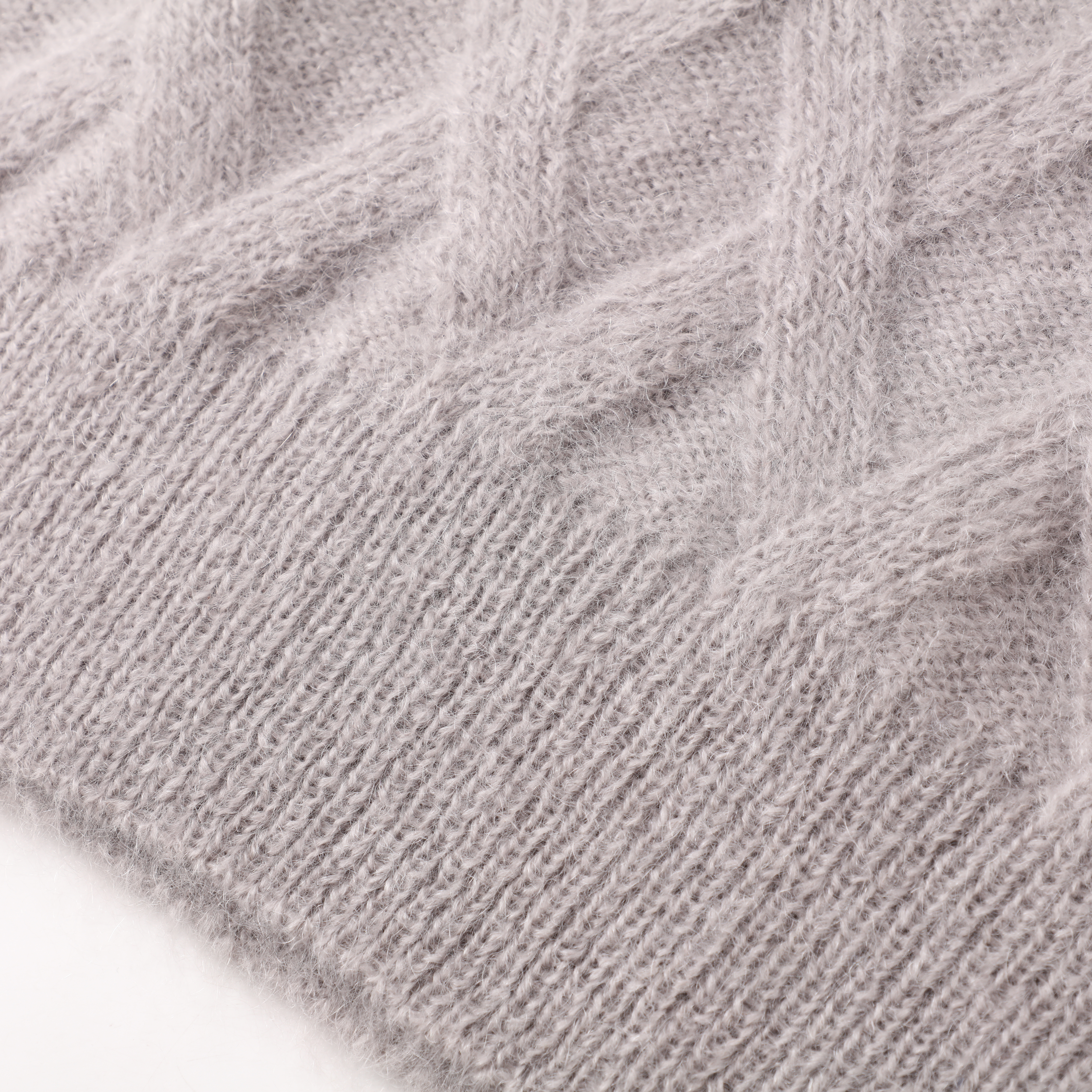 Herbst Winter OEM Factory Fashion New Custom Langarm Wolle V-Ausschnitt Grau Damen Pullover Strickpullover