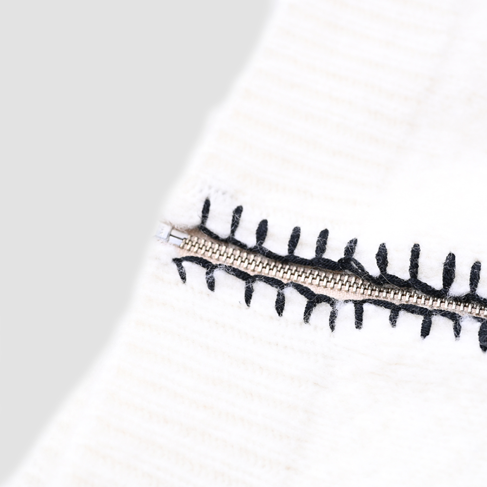 OEM-Fertigung, kundenspezifische Herbst-Strickwaren, gestrickt, lässig, Reißverschluss, Rollkragenpullover, Damen-Pullover, Top-Cardigan für Damen