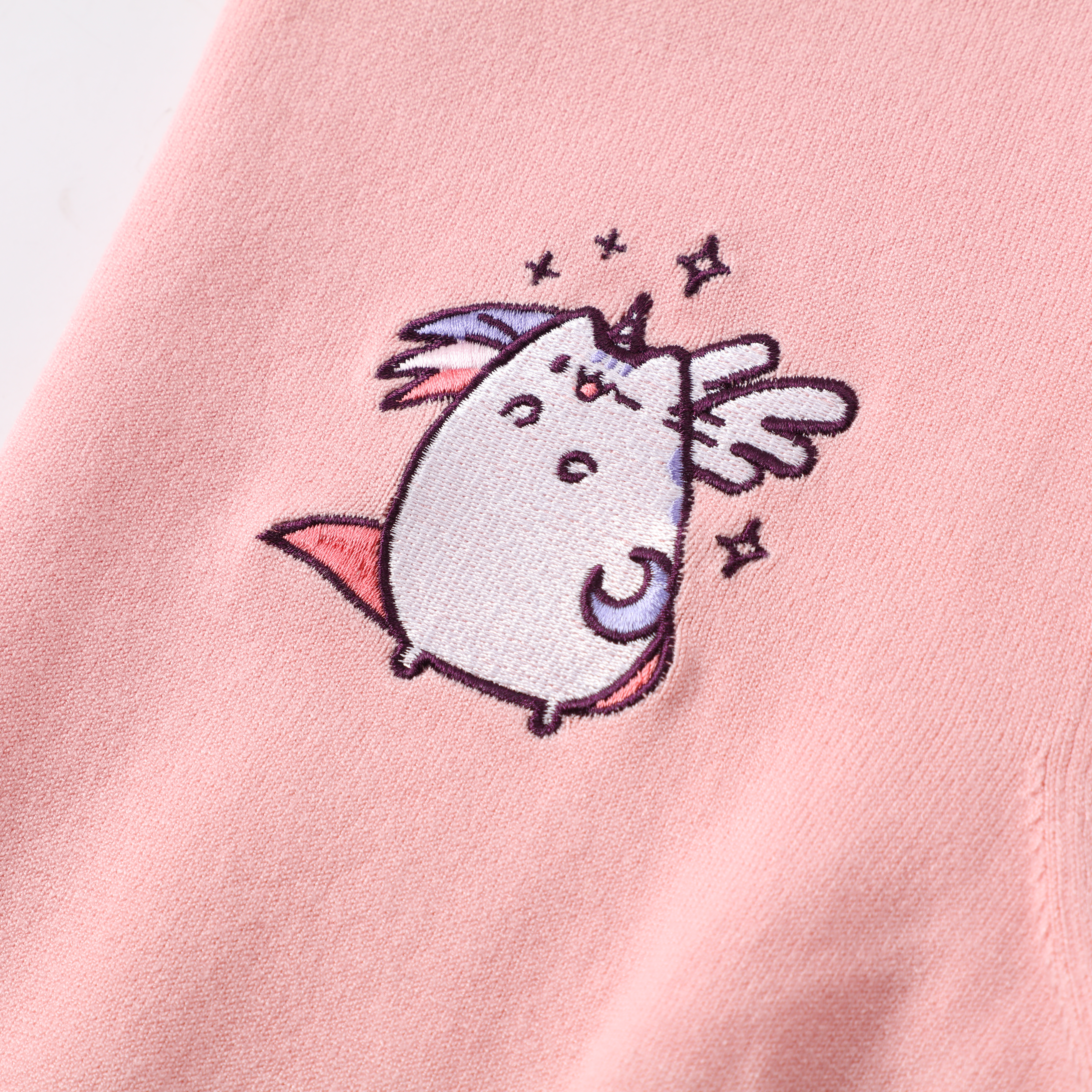 Frühling Herbst OEM Custom Rosa Kurzarm O-Ausschnitt bedruckt Damen Damen Pullover Strickpullover