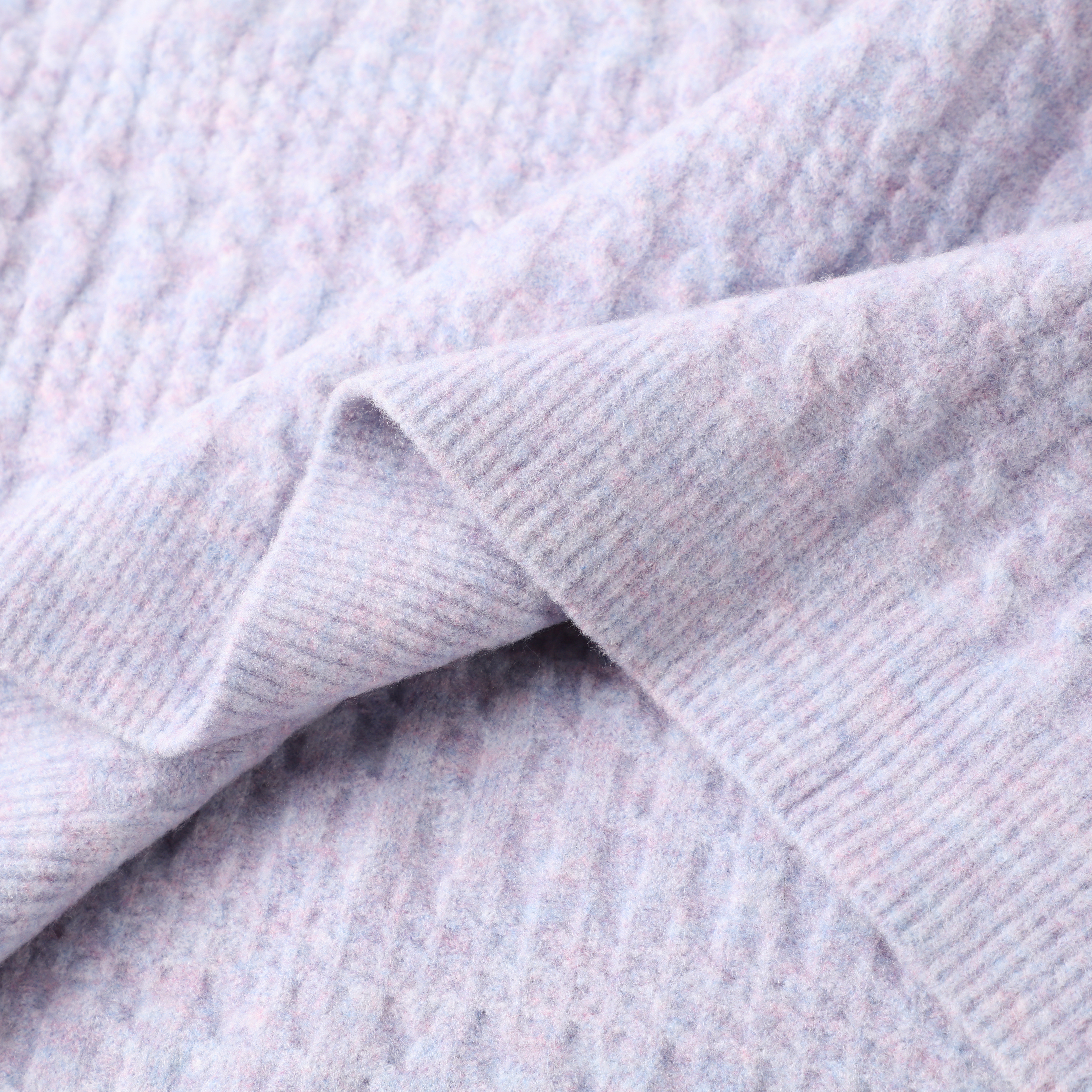 Herbst-Winter-OEM-kundenspezifischer hellpurpurner langärmliger warmer Damen-Pullover-Strickpullover