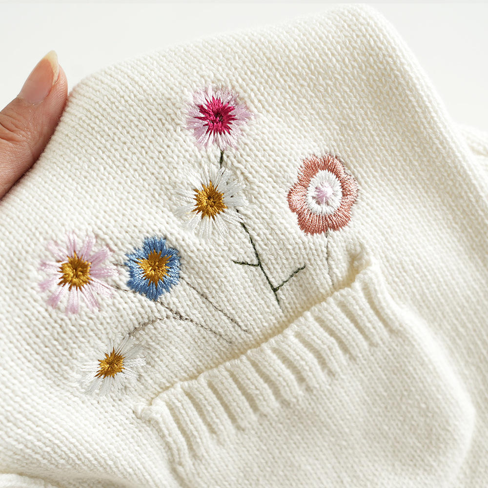 Soem-kundenspezifischer langärmliger Winter-Kaninchenstrick-Cardigan-Pullover-Mantel des Mädchens mit Knöpfen für Kindermädchen