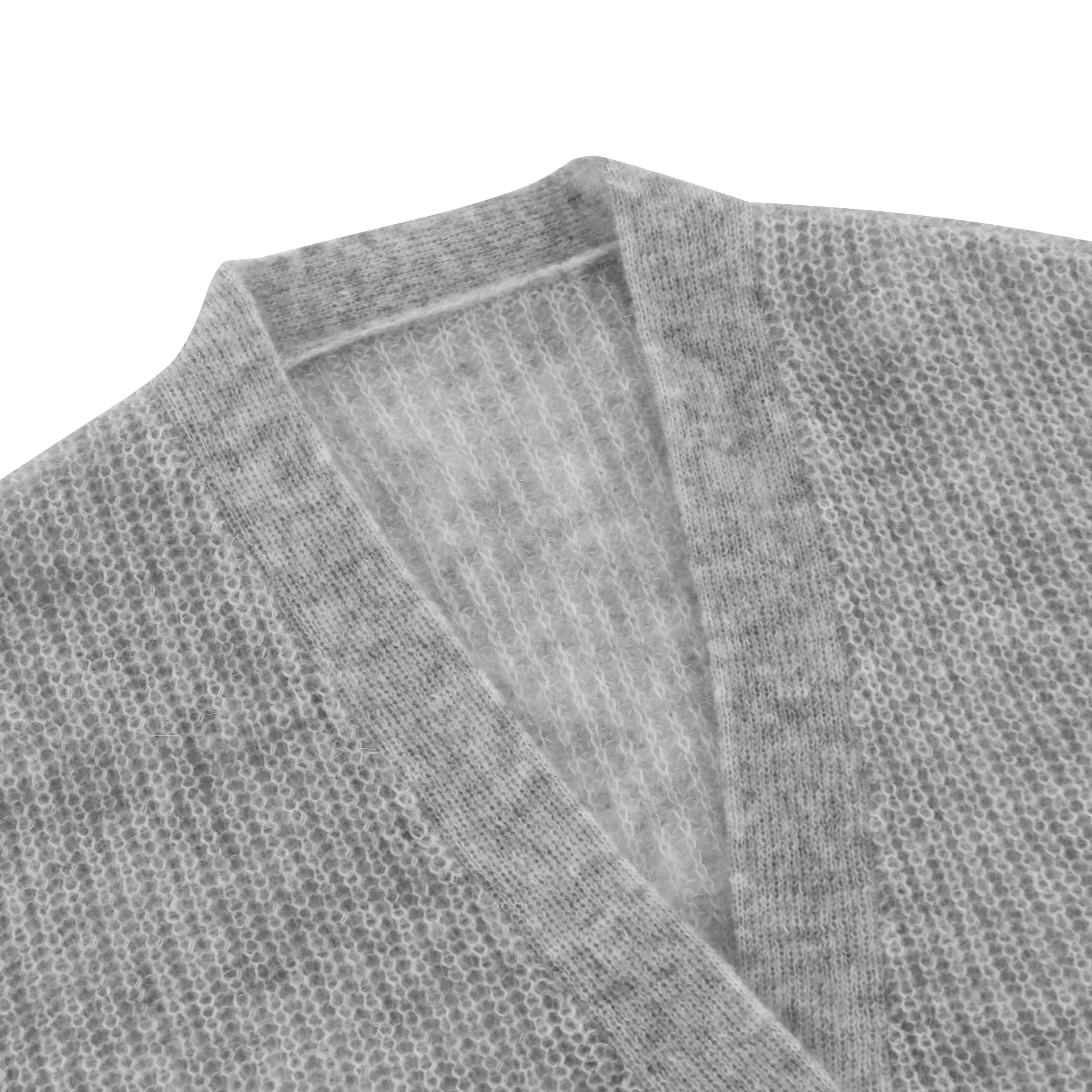 Hochwertige benutzerdefinierte Winter Einfarbig Langarm Wolle Frauen Puppenkragen Strickpullover Strickjacke