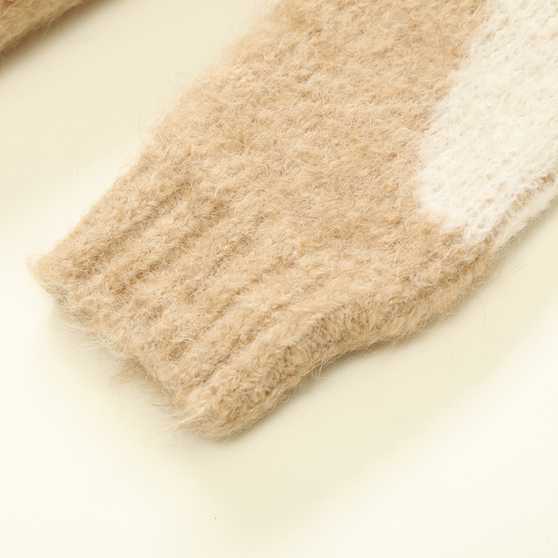 Herbst Winter OEM Factory Custom Wolle Langarm Damen Pullover Strick-Jacquard-Pullover 