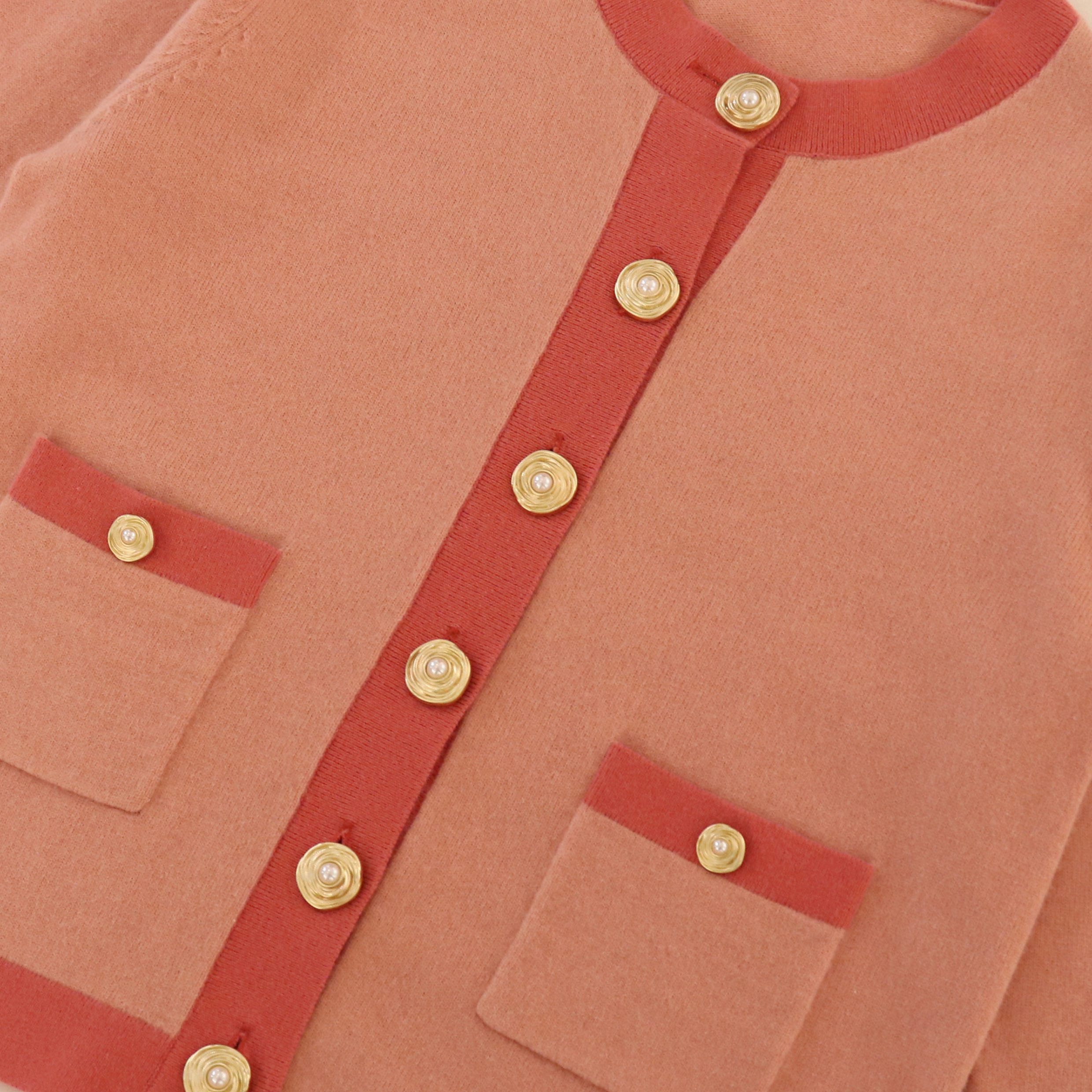 OEM Custom Winter Langarm Pullover Cardigan Top Rock zweiteiliges Damen Strickset