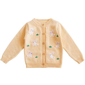 OEM Factory Custom Kinder Baby Pullover Strickjacke Strick Frühling Langarm Strickjacke Pullover für Baby Mädchen