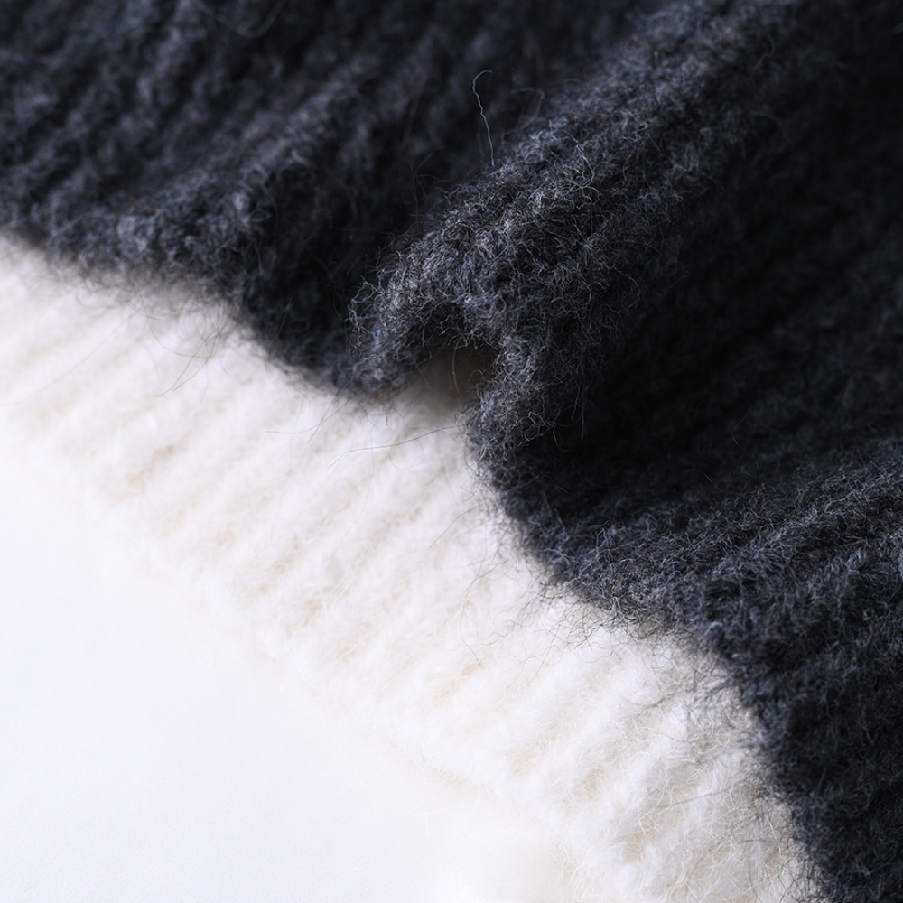 OEM Custom Damen Herbst Winter Winter Langarm Farbblockierpullover Pullover Pullover