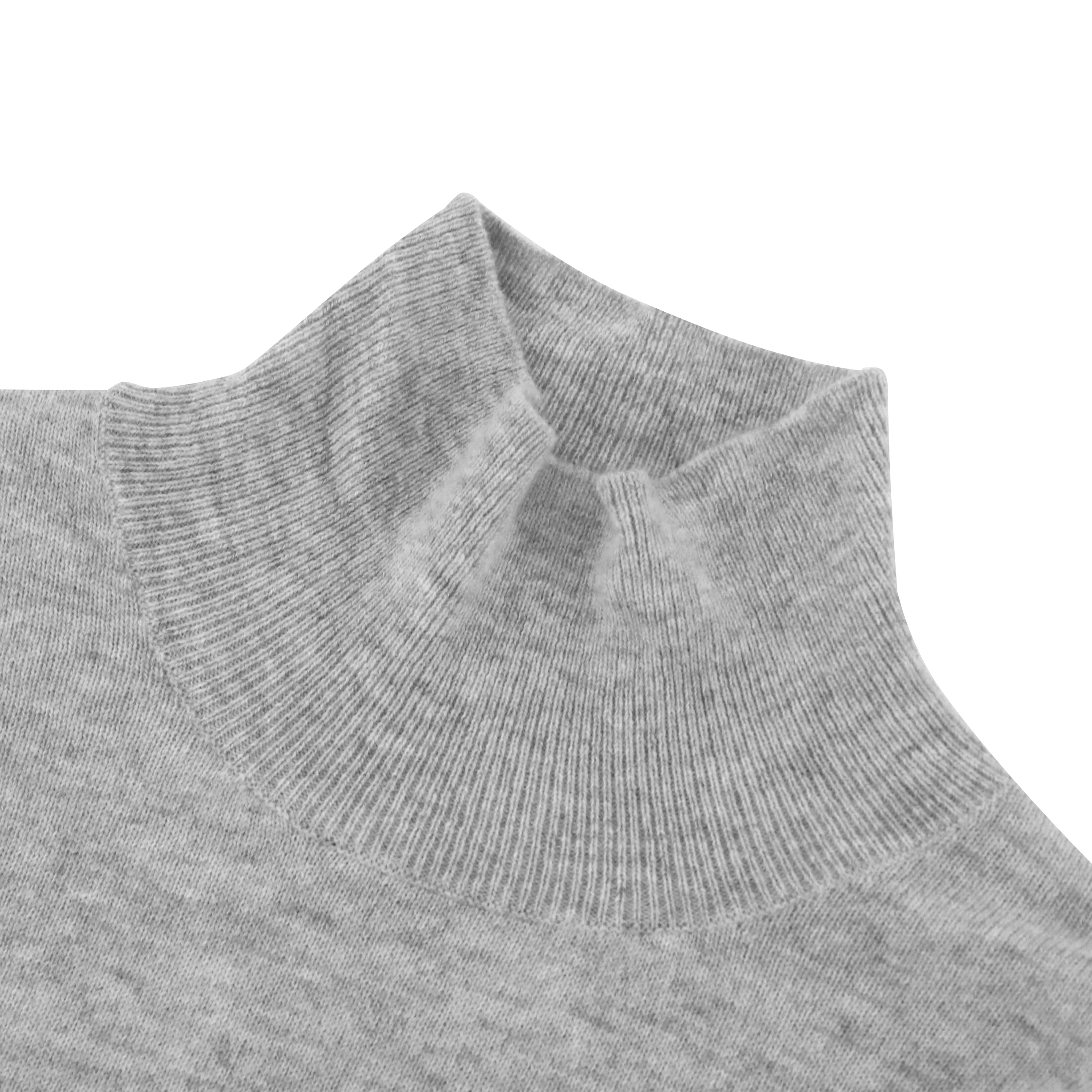 Herbst Winter OEM Factory Custom grauer Kaschmir Langarm Damen Pullover Top Strickpullover