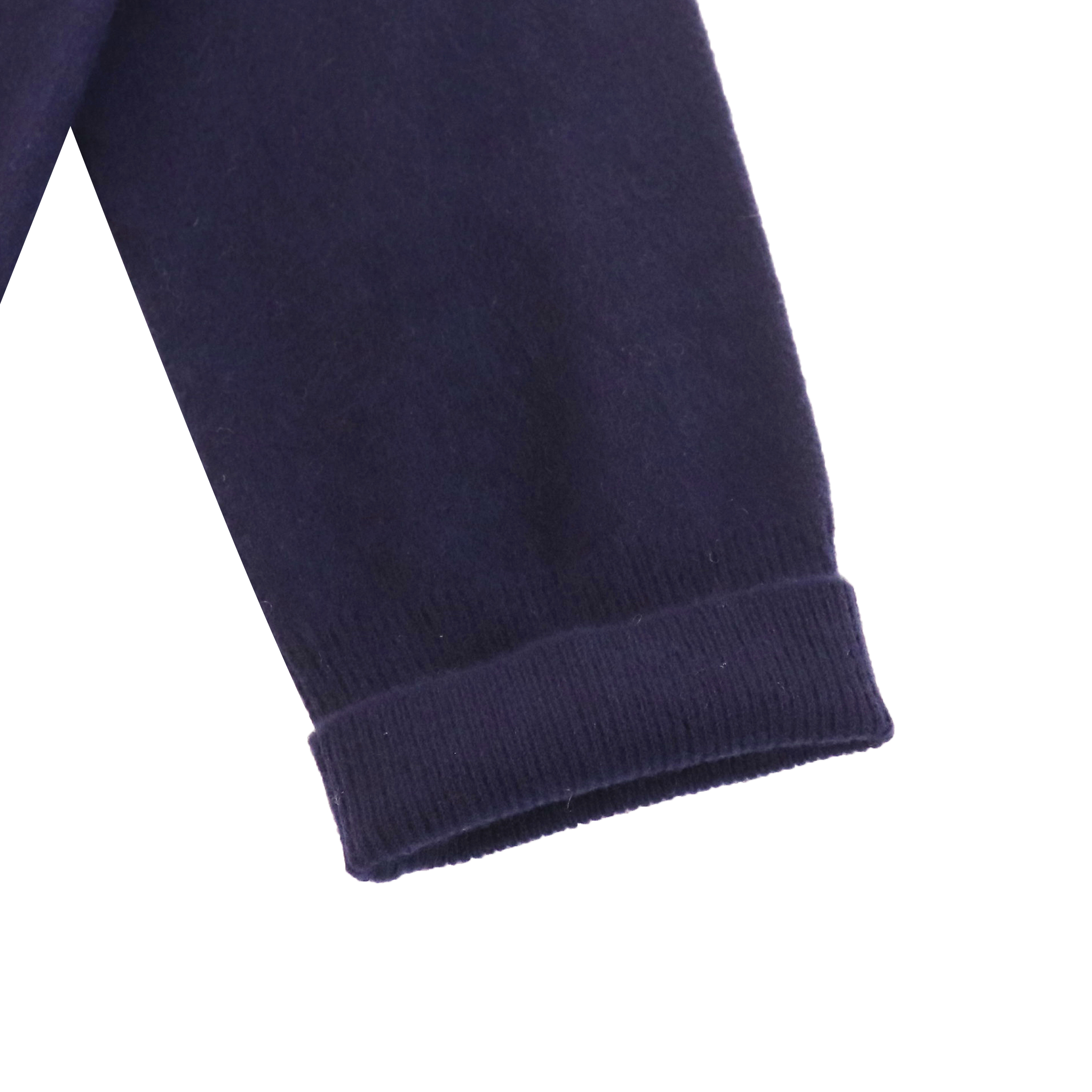 Herbst Winter OEM Factory Custom Navy Crewneck Button Langarm Damen Pullover Strickpullover