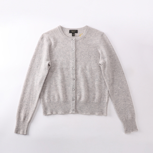 Frühlings-Herbst-Soem-kundenspezifischer grauer langer Hülsen-Woll-Frauen-Spitzen-Strickpullover-Strickjacke