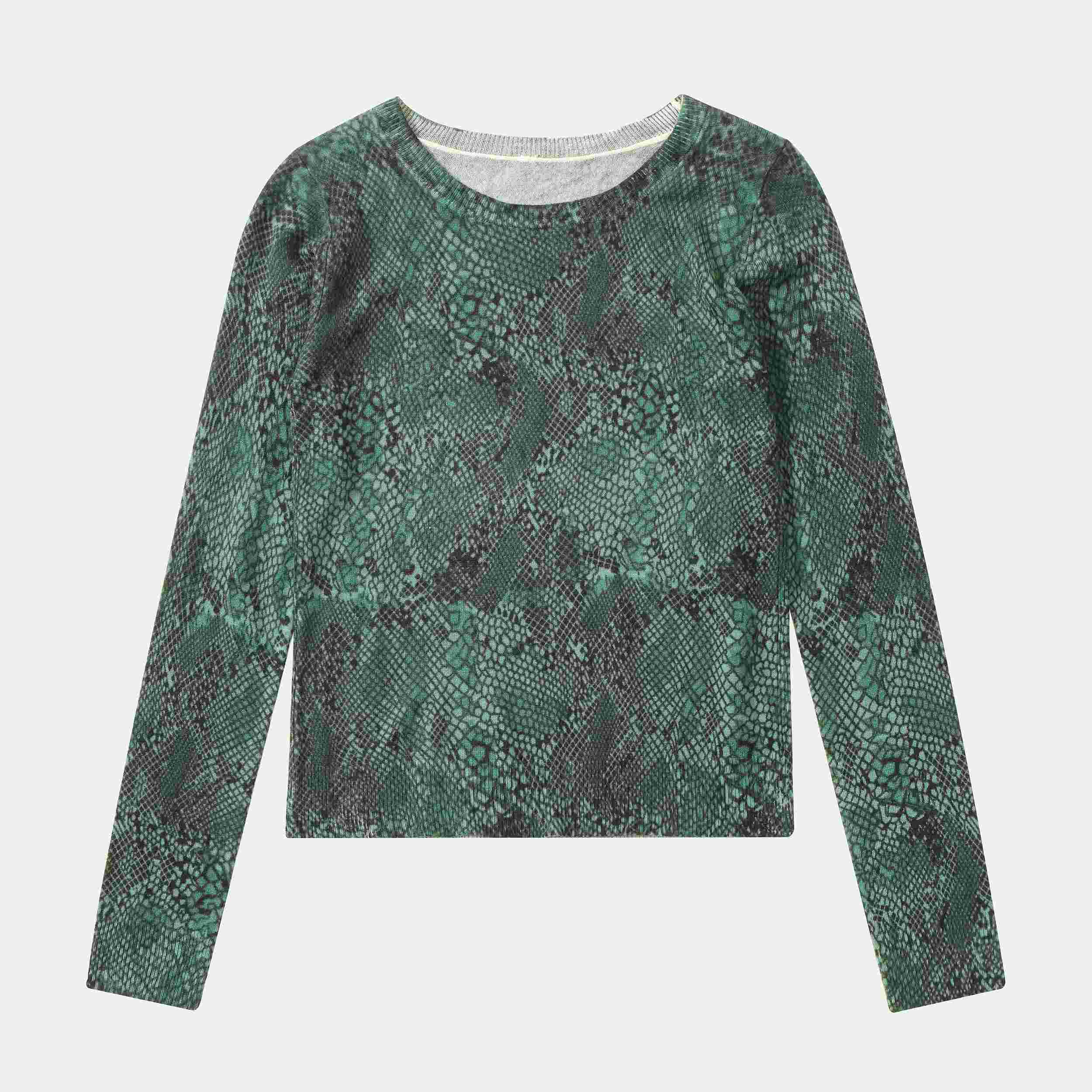 Custom Facory Hochwertiger Damen-Pullover-Jacquard-Strickpullover