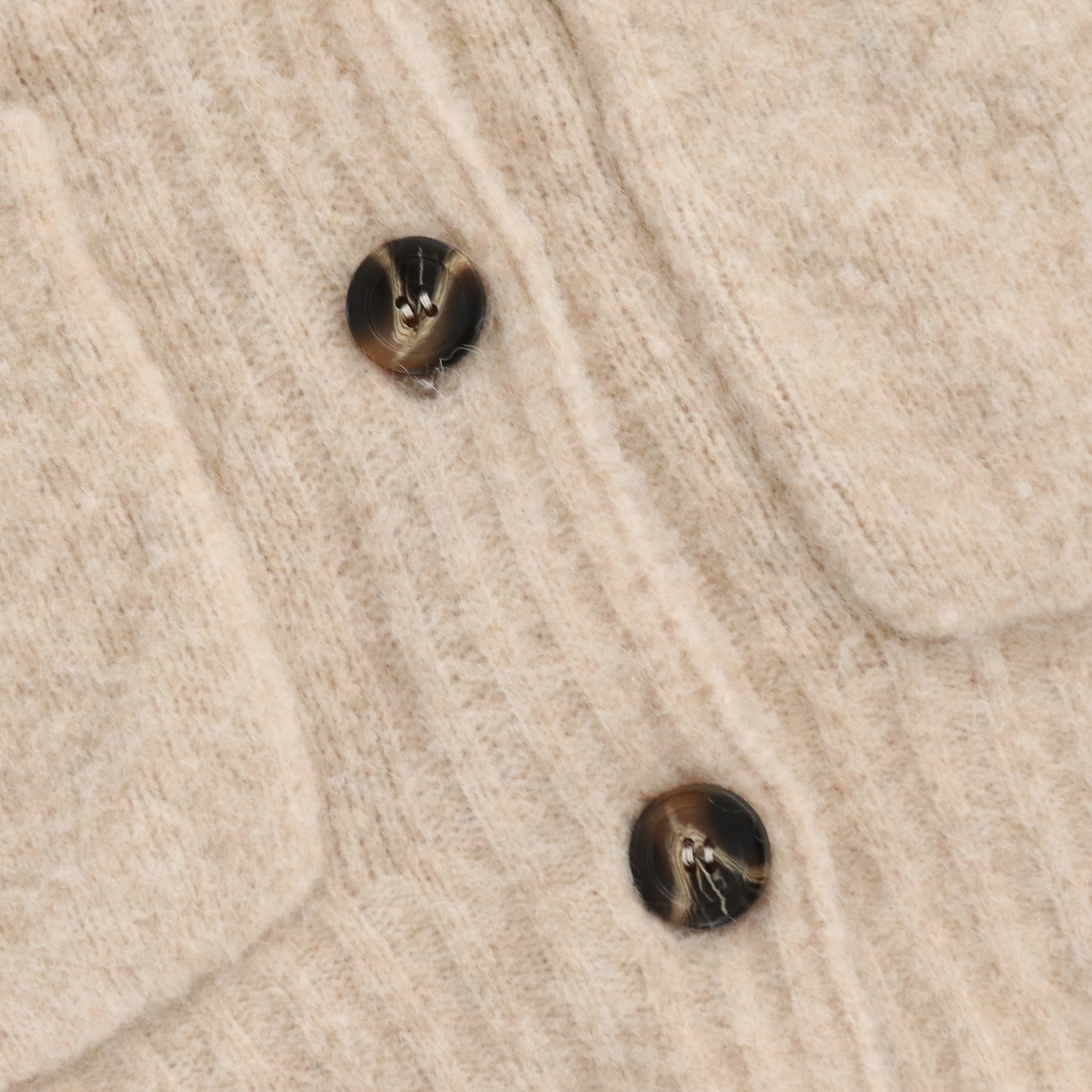 Herbst Winter Custom Beige Langarm V-Ausschnitt Damen Pullover Strickpullover mit Tasche