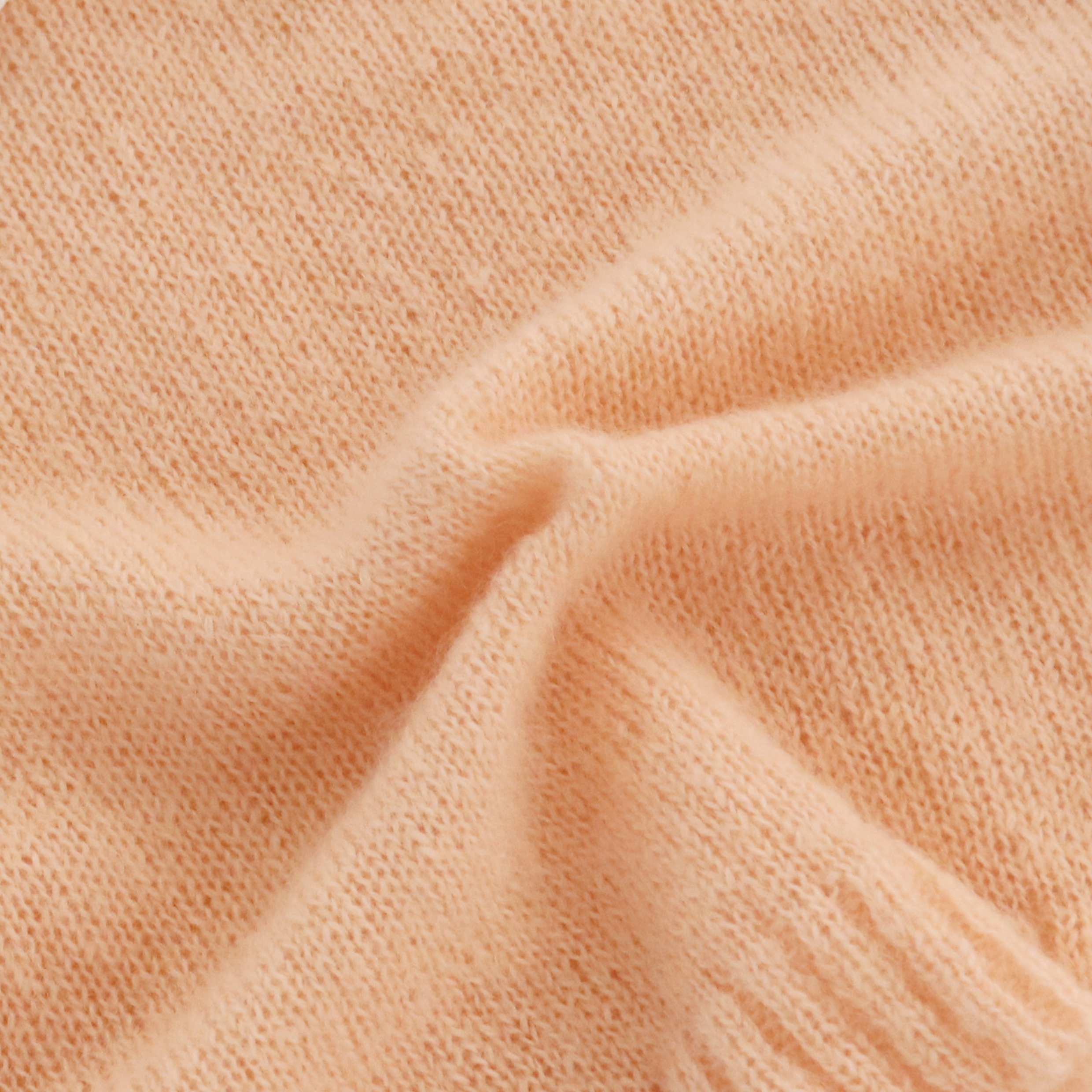 Herbst Winter OEM Factory Custom Langarm Puppenkragen Rosa Damen Pullover Strickpullover