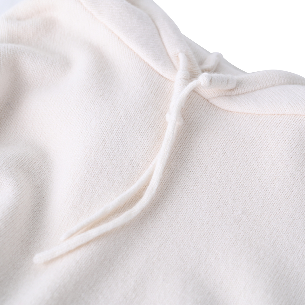 Herbst-Winter-OEM-Fabrikmode mit Kapuze, benutzerdefinierter langärmliger Wollpullover für Damen