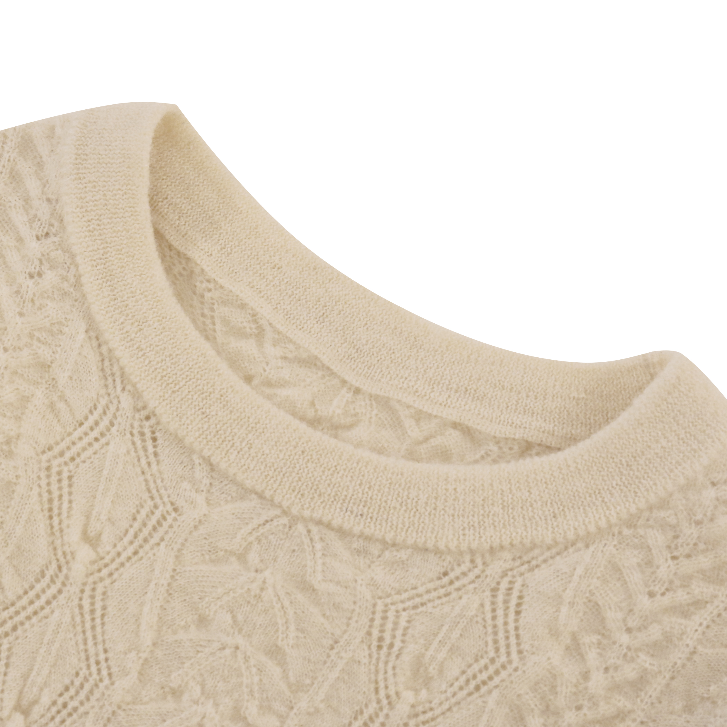 Herbst-Winter-Soem-Fabrik-kundenspezifischer weißer Crewneck-Langarm-Frauen-Pullover-Strickpullover