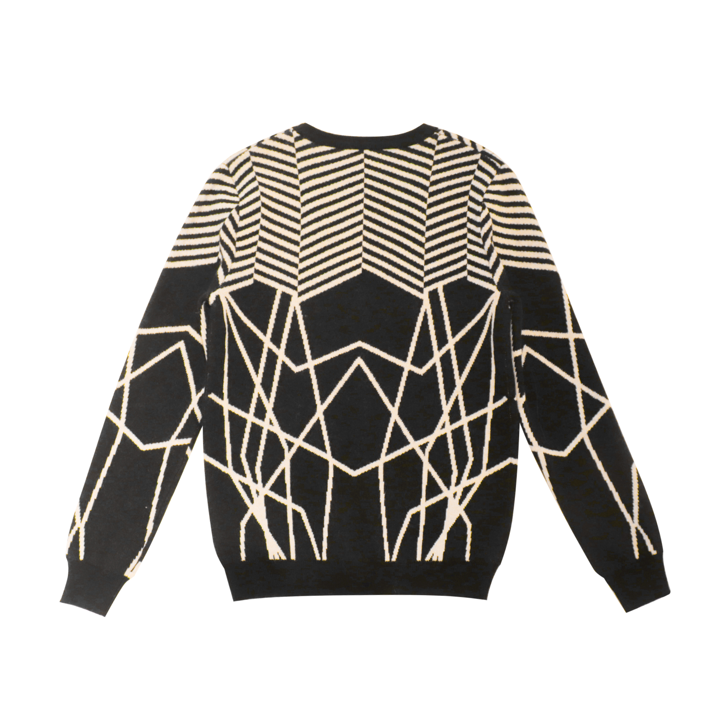 OEM Custom Black Print Langarm Wolle Damen Damen Strickpullover Mantel Strickjacke