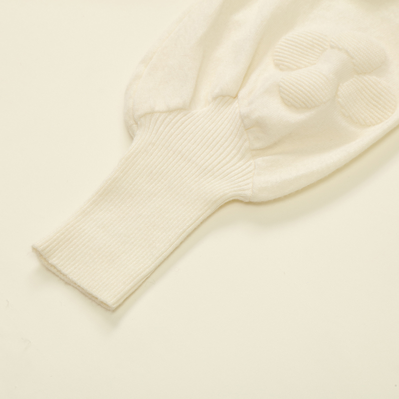 Herbst Winter OEM Factory Custom Wolle Langarm Jacquard Damen Pullover Strickpullover 