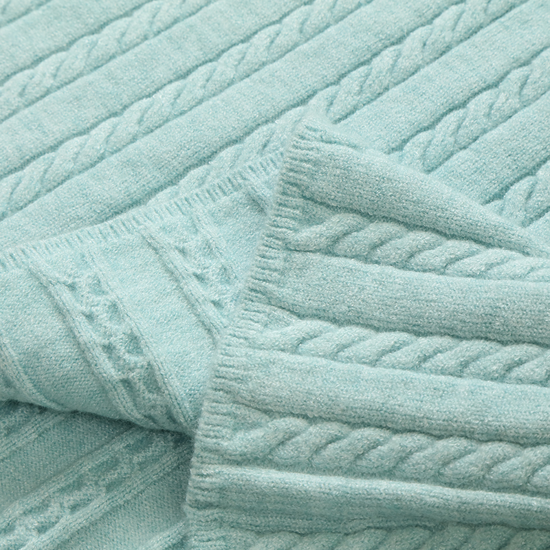 Herbst Winter OEM Factory Custom Langarm Damen Pullover Strickpullover Zopfmuster Strickkleid