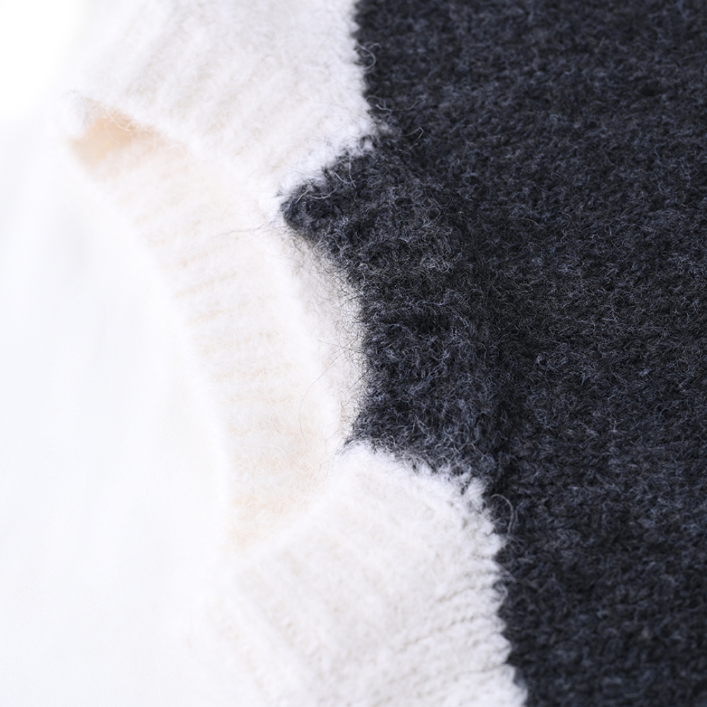 OEM Custom Damen Herbst Winter Winter Langarm Farbblockierpullover Pullover Pullover