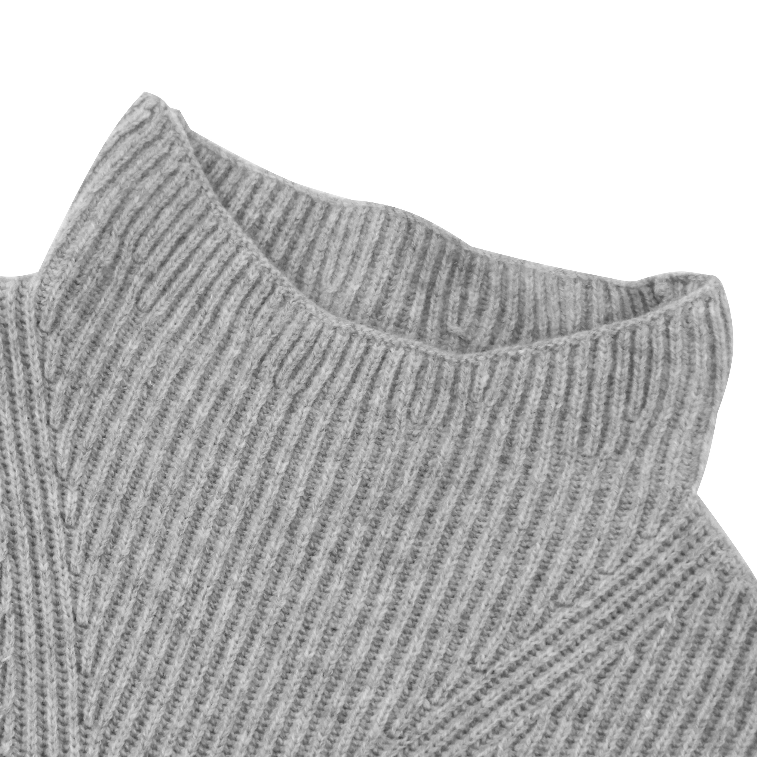 OEM Factory Custom Damen Rollkragenpullover 100% Kaschmir Strick ärmellose Pullover Pullover Weste 