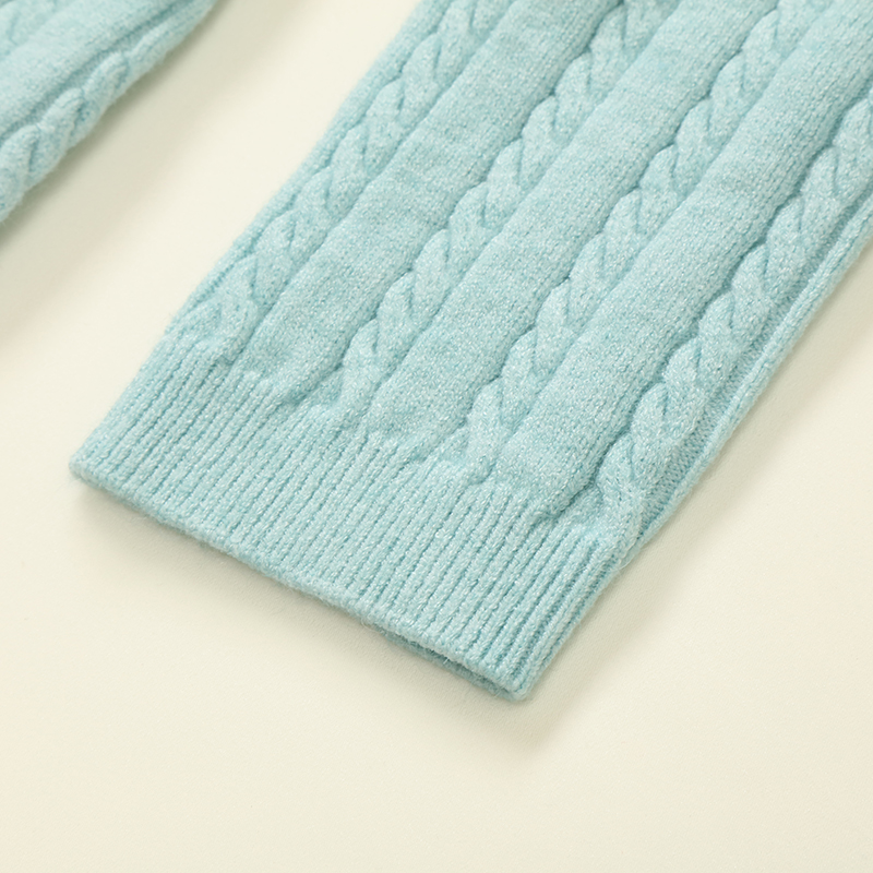 Herbst Winter OEM Factory Custom Langarm Damen Pullover Strickpullover Zopfmuster Strickkleid