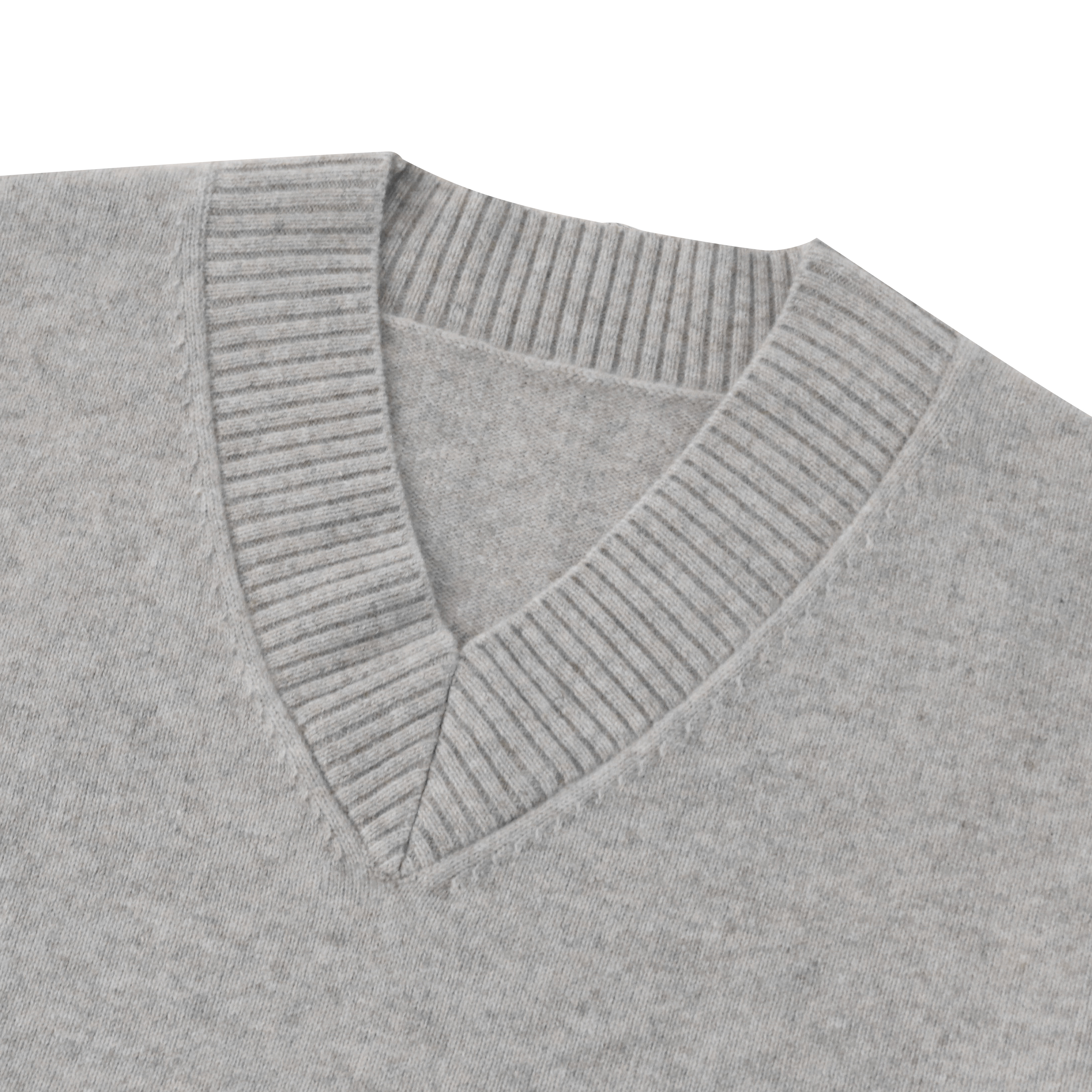 Herbst Winter OEM Factory Custom Langarm grau 100 % Kaschmir Damen Pullover Strickpullover