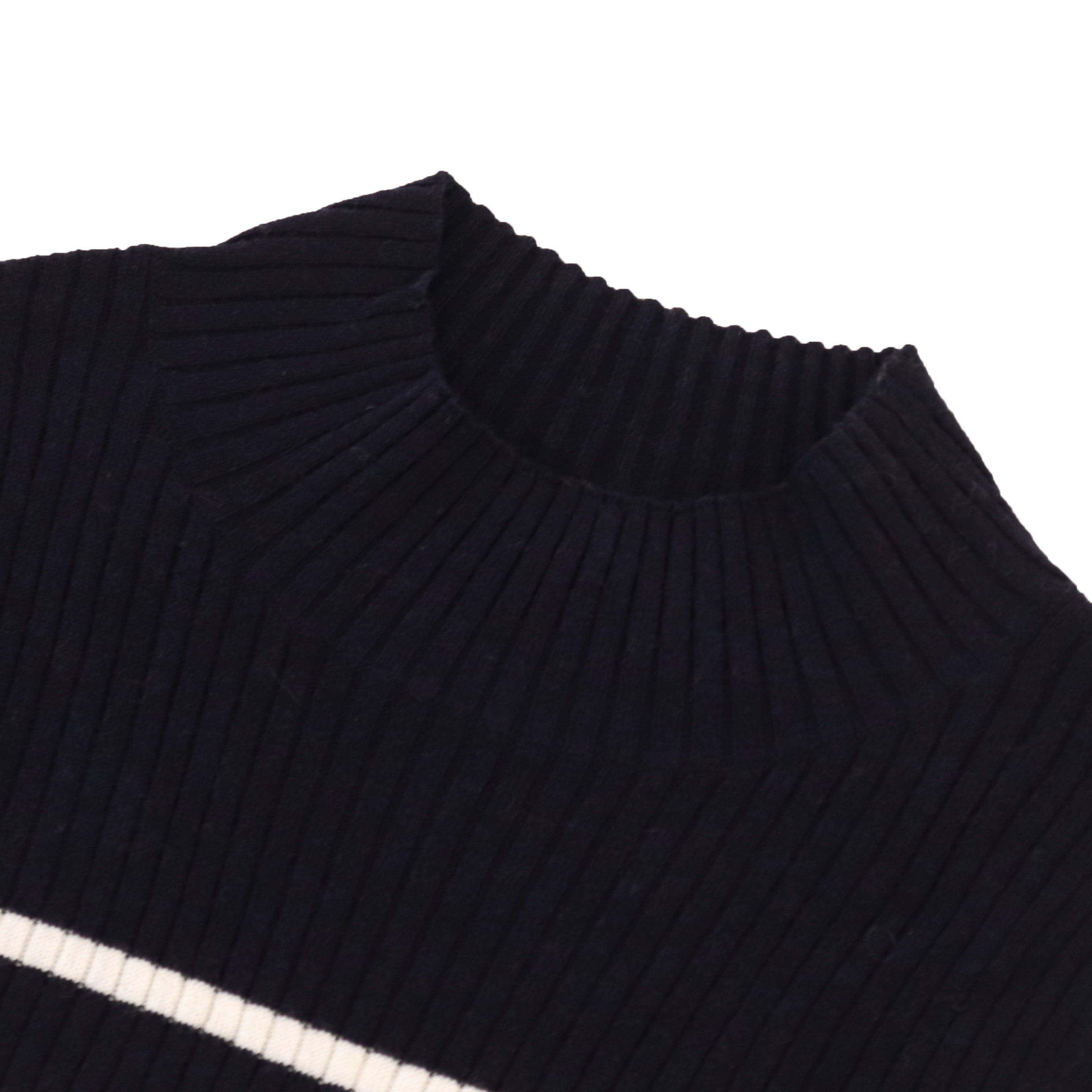 Herbst-Winter-Soem-Fabrik-kundenspezifisches kurzes Hülsen-gestreiftes Frauen-Pullover-Strick-Pullover-Kleid