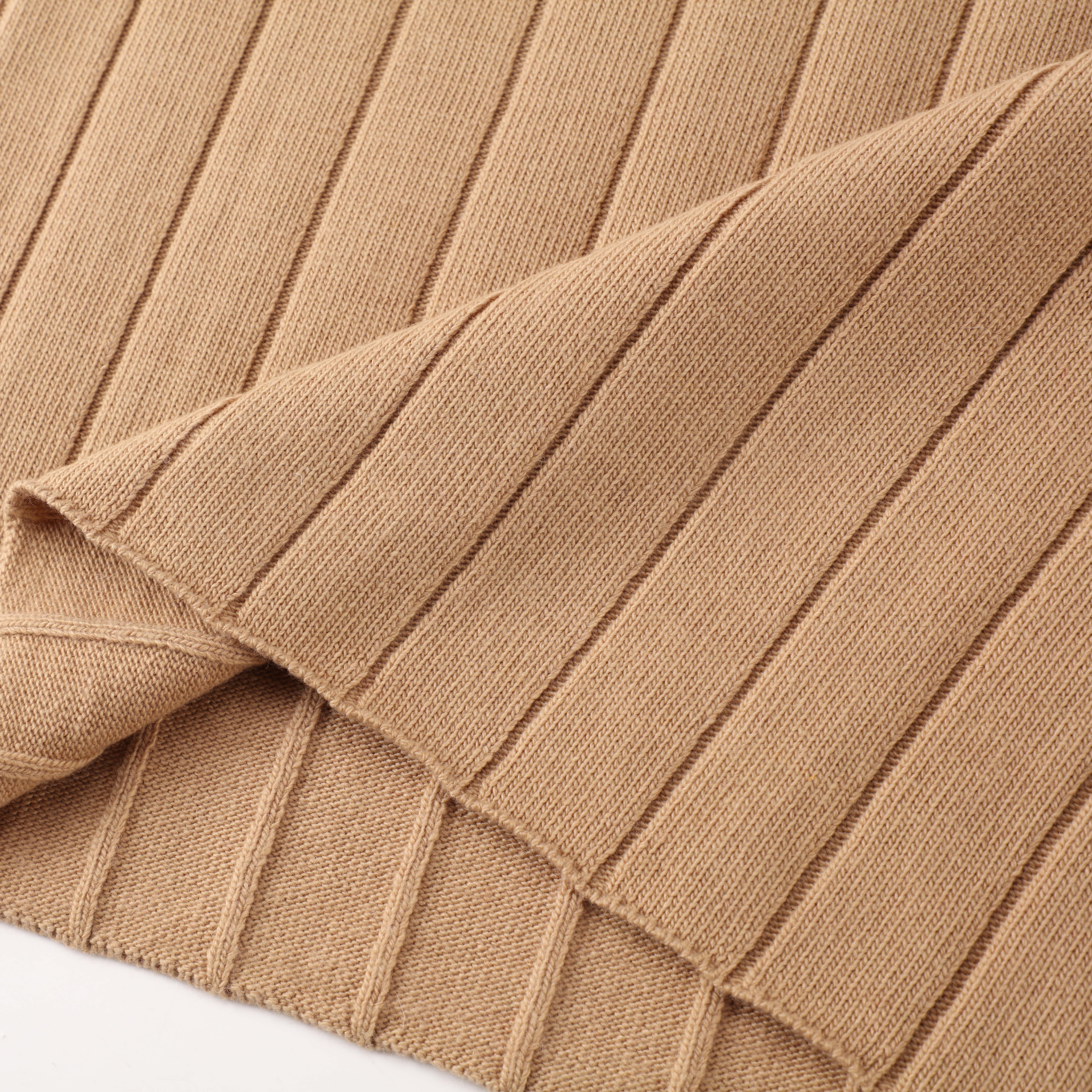 Herbst Winter OEM Custom Langarm Rollkragenpullover Khaki Dicke Damen Damen Pullover Strickpullover