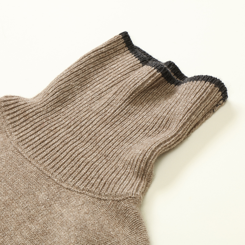 Herbst Winter OEM Factory Custom Langarm Rollkragenpullover aus Kaschmirmischung Damen Pullover Strickpullover