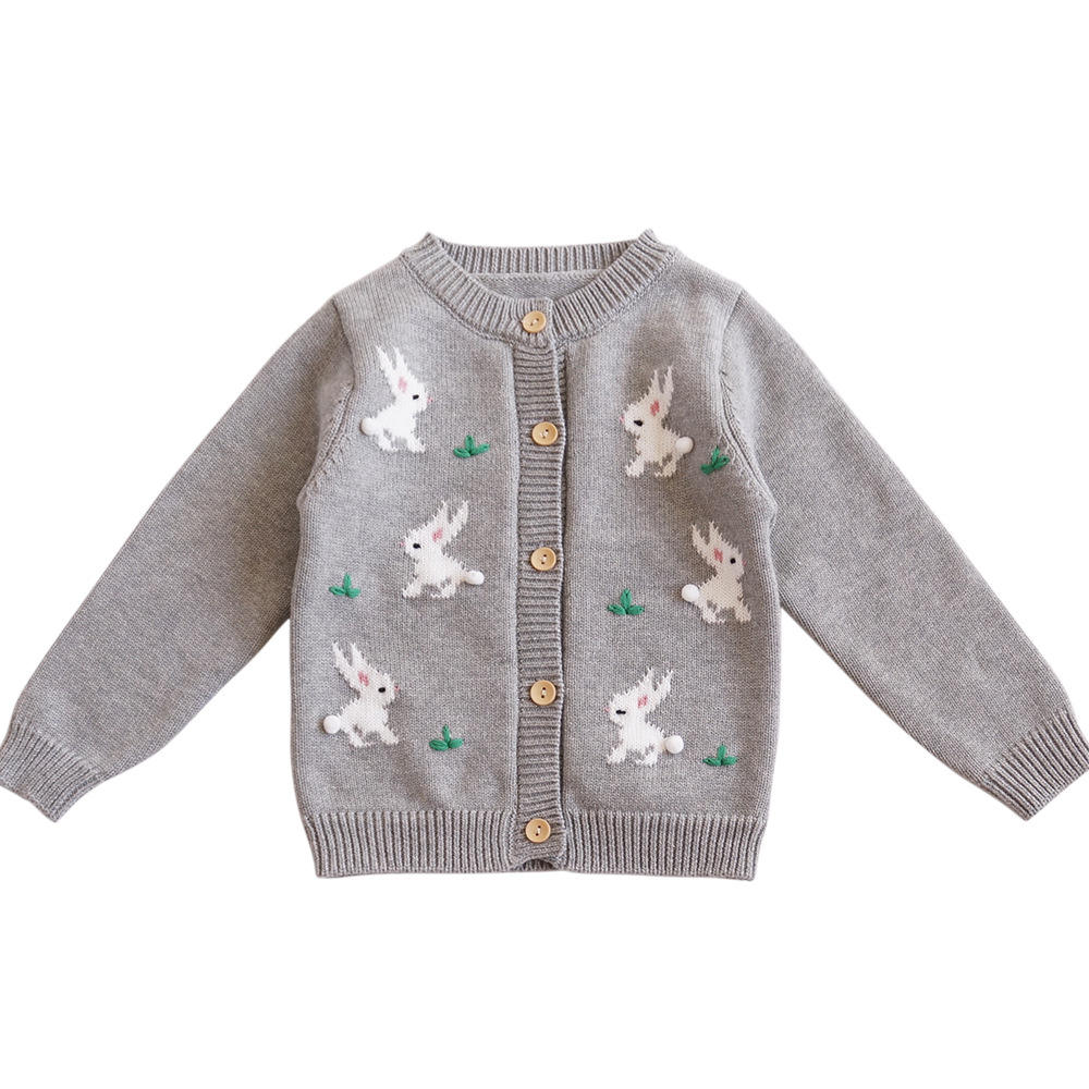 OEM Factory Custom Kinder Baby Pullover Strickjacke Strick Frühling Langarm Strickjacke Pullover für Baby Mädchen
