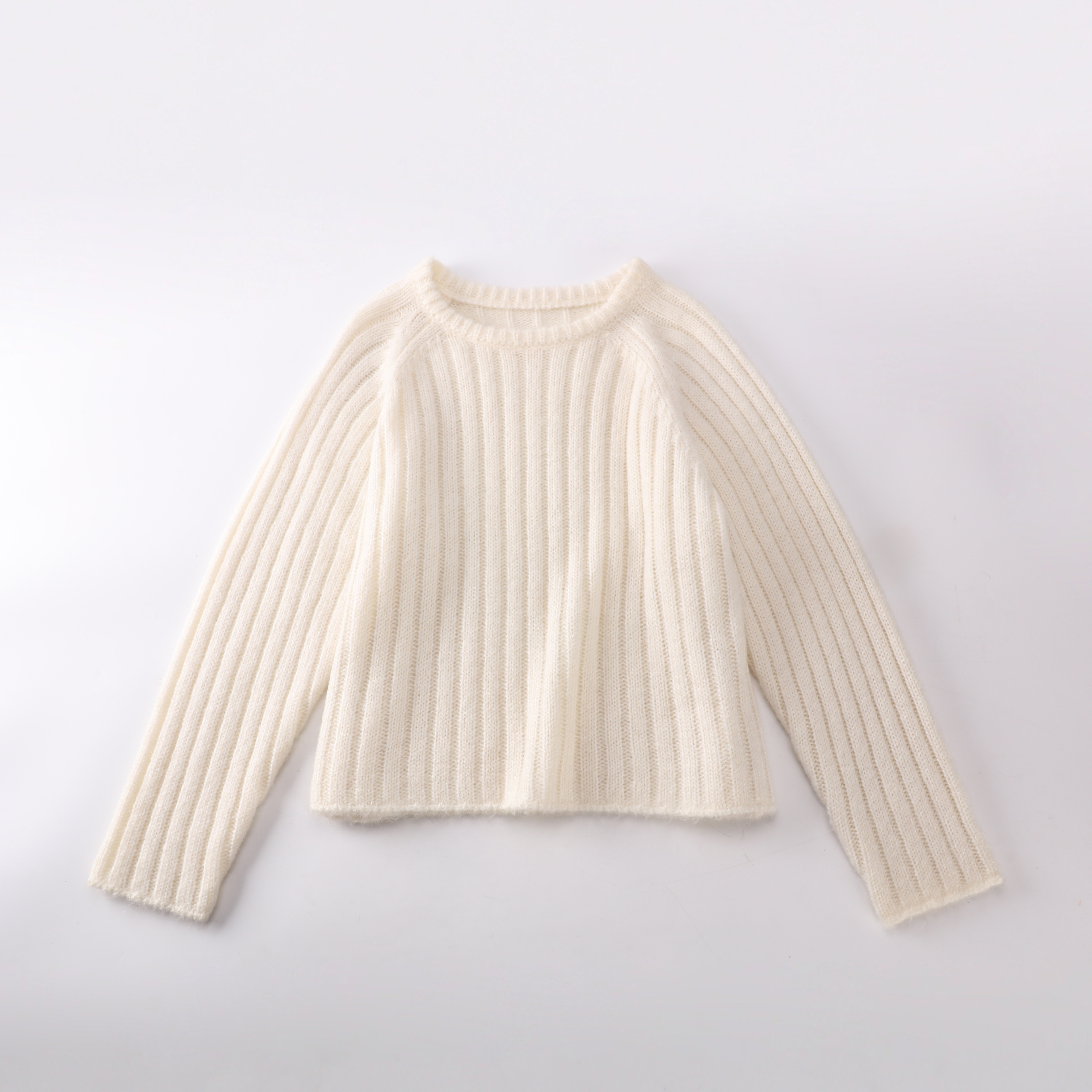 Herbst Winter OEM Factory Custom Beige Langarm Oansatz Damen Damen Pullover Strickpullover