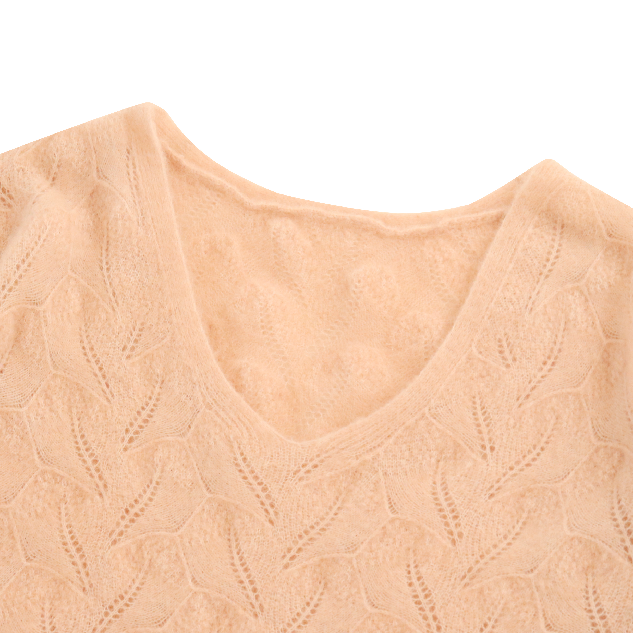 Herbst Winter OEM Factory Custom Langarm V-Ausschnitt Damen Pullover Strickpullover