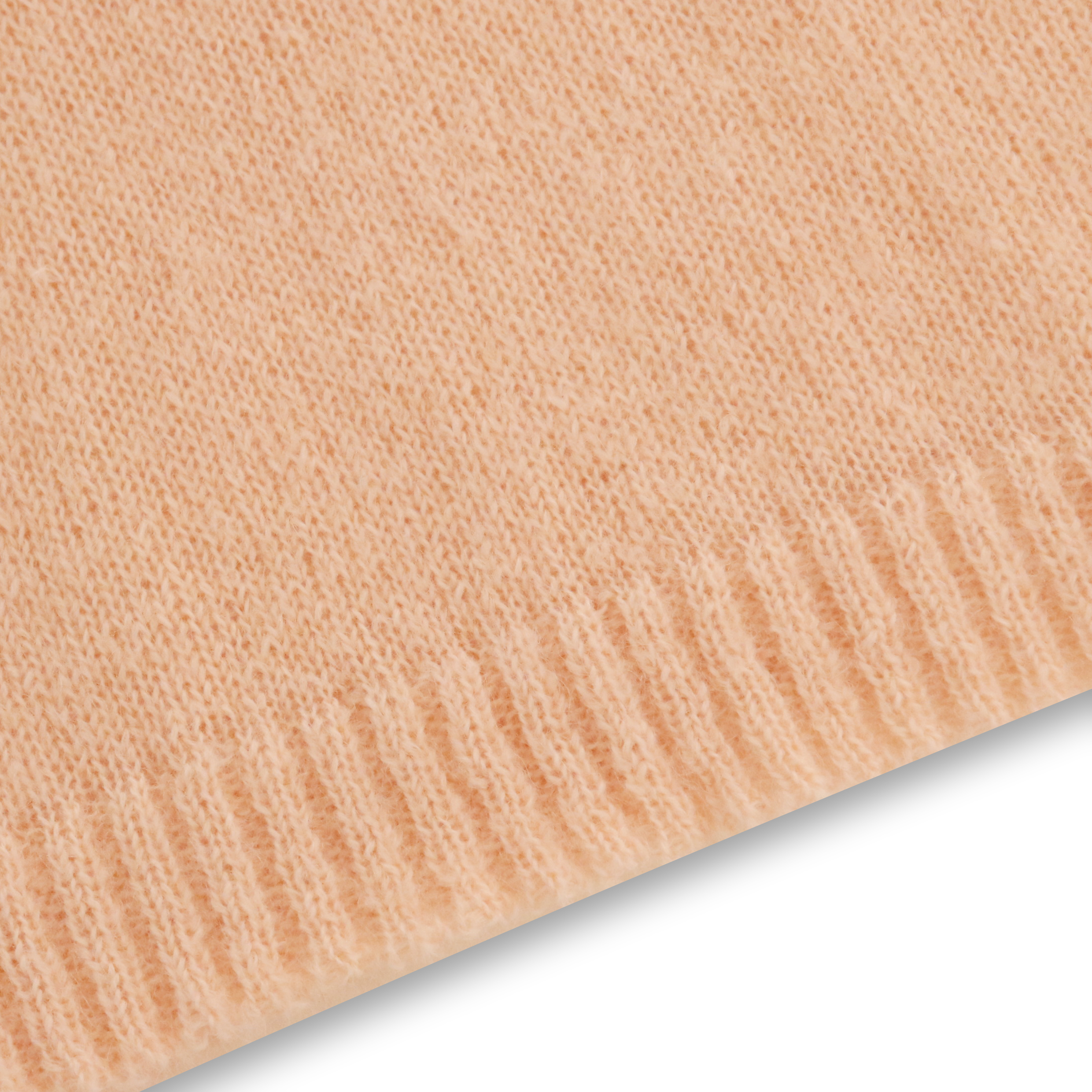 Herbst Winter OEM Factory Custom Langarm Puppenkragen Rosa Damen Pullover Strickpullover