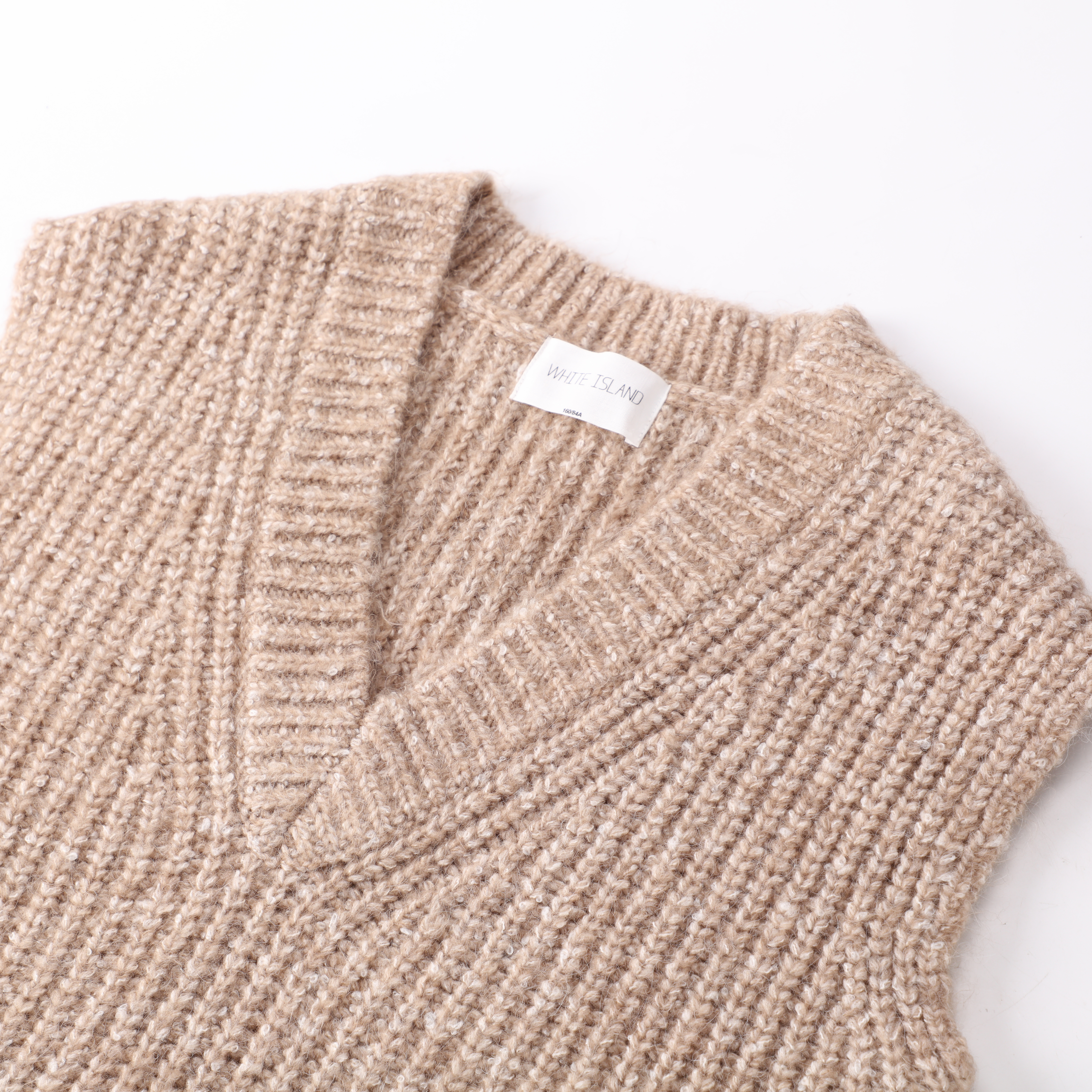 OEM Factory Custom Damen V-Ausschnitt Strickpullover Pullover Top Weste 