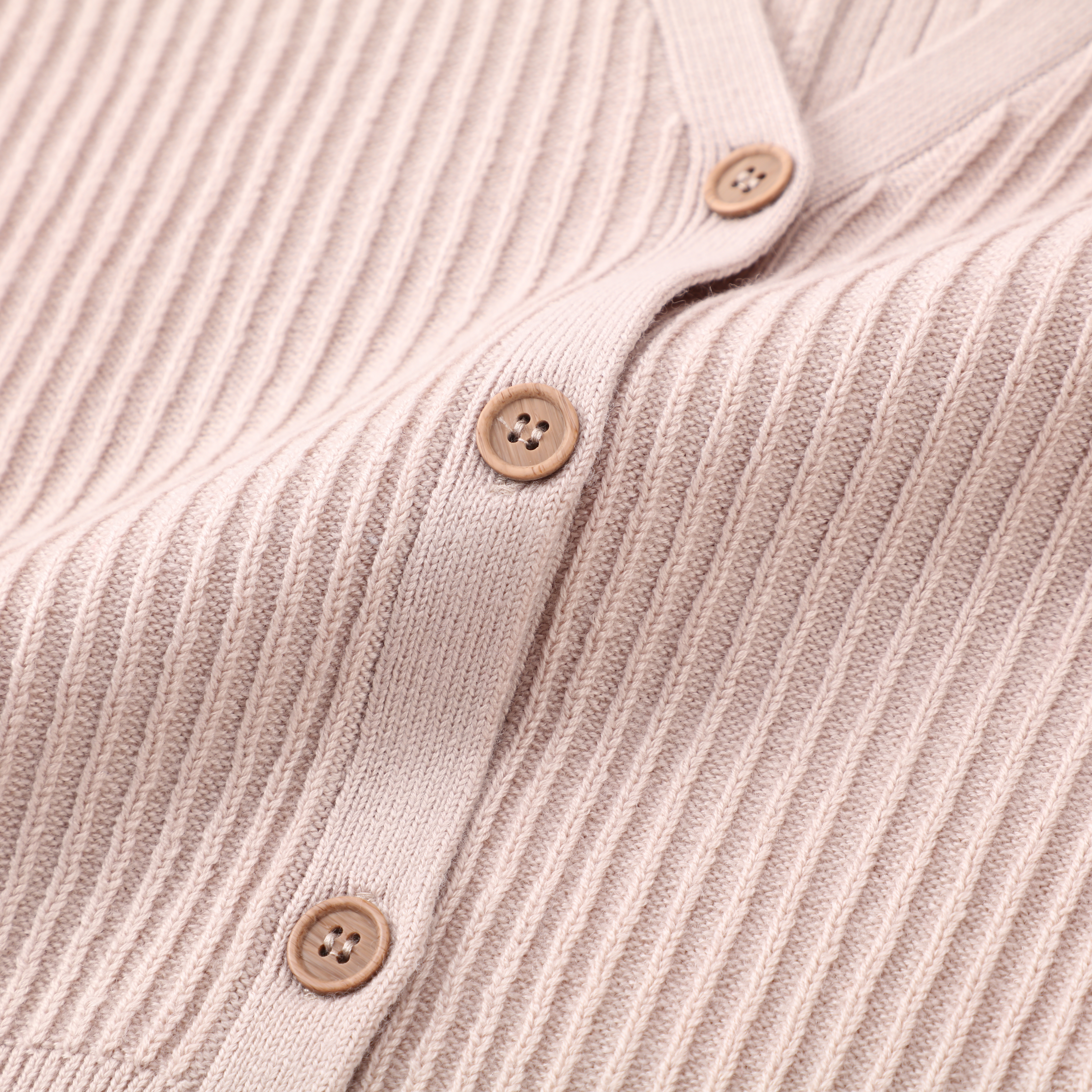 Frühling Herbst OEM Custom Rosa Langarm Baumwolle V-Ausschnitt Damen Top Strickpullover Strickjacke